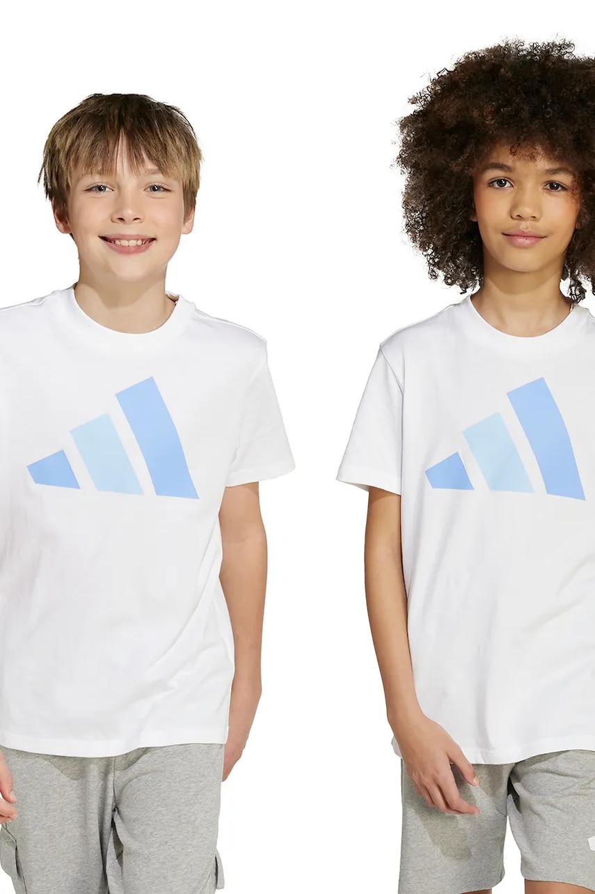 adidas tricou de bumbac pentru copii culoarea alb, cu imprimeu, KB7310