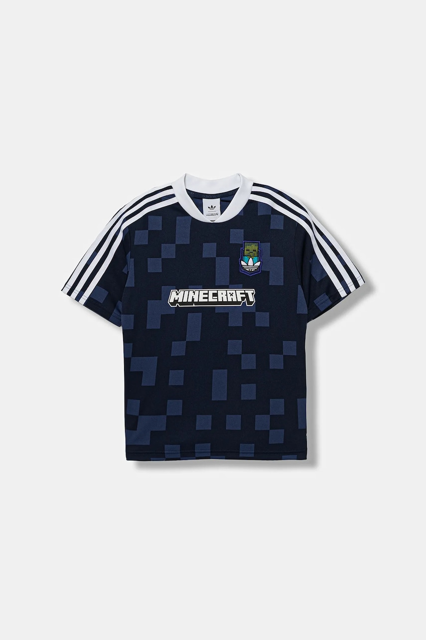 adidas Originals tricou copii MINECRAFT culoarea bleumarin, cu imprimeu, KD9840