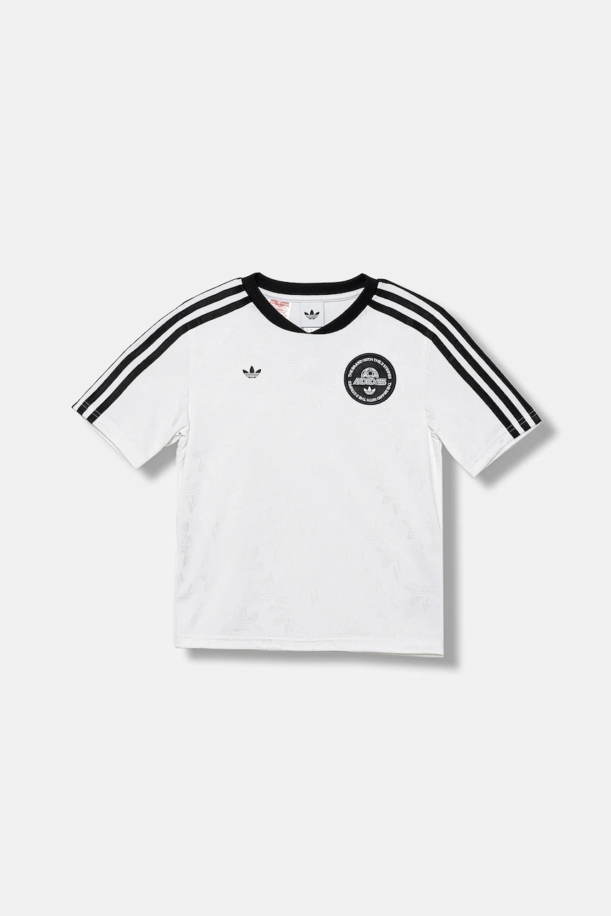 Levně Dětské tričko adidas Originals bílá barva, s aplikací, JV7682