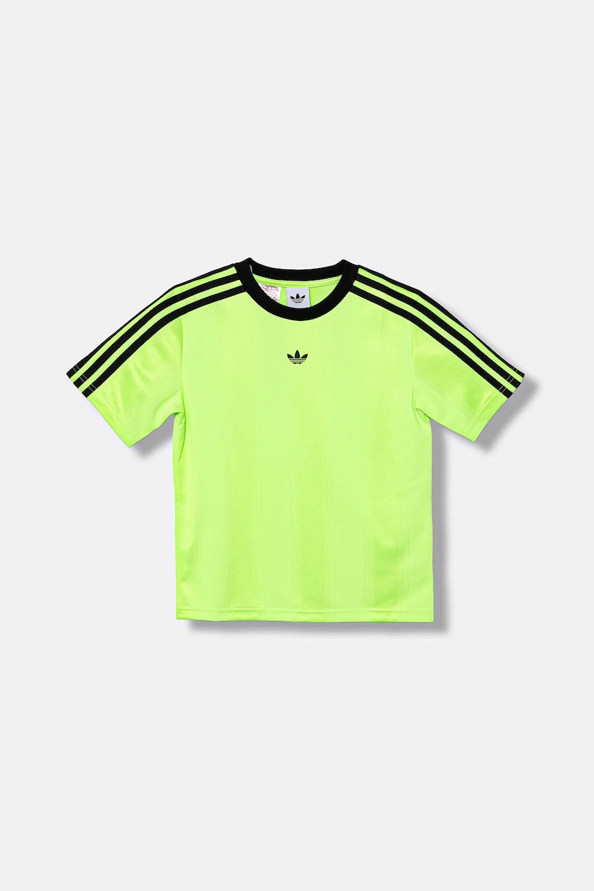 Детская футболка adidas Originals цвет зелёный с аппликацией JV8656 Детская футболка adidas Originals цвет зелёный с аппликацией JV8656
