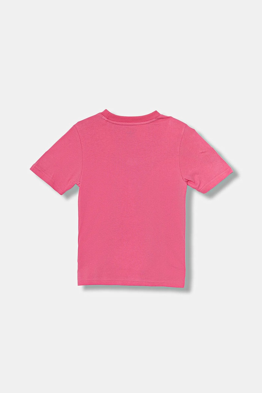 Детская хлопковая футболка adidas Originals цвет розовый однотонная JY4986