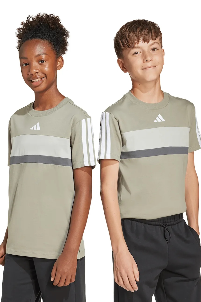 adidas tricou de bumbac pentru copii culoarea verde, cu imprimeu, JN2246