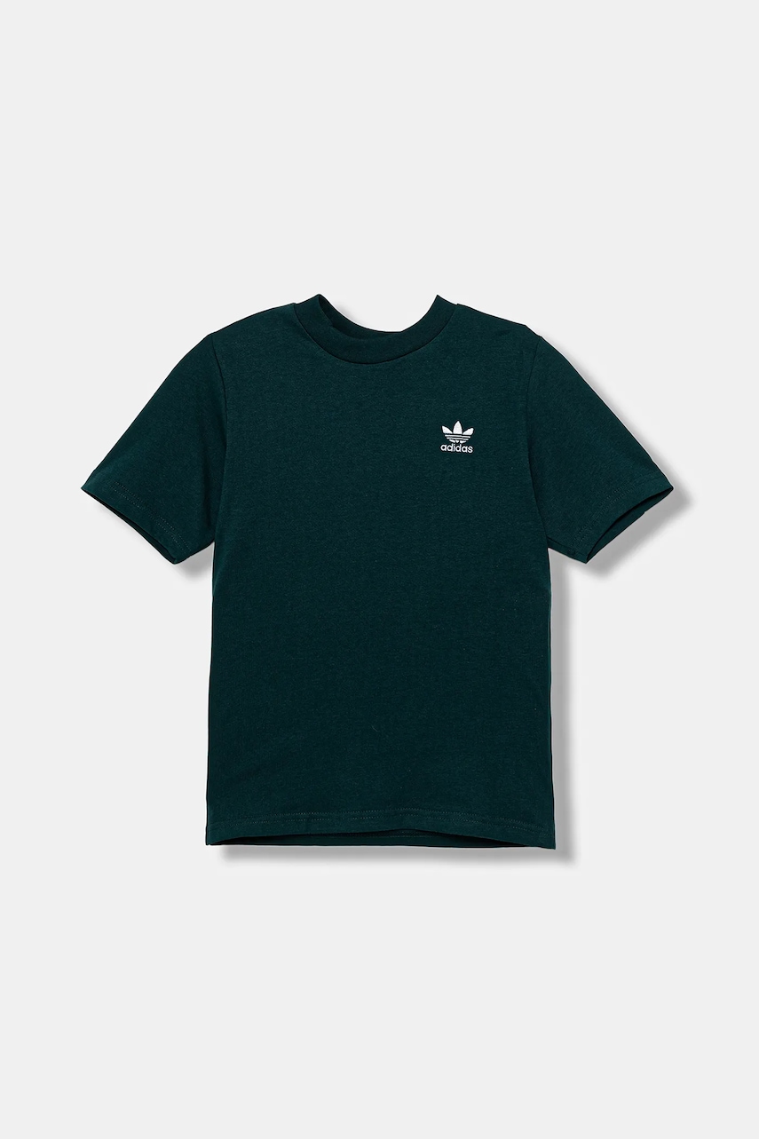 adidas Originals tricou de bumbac pentru copii culoarea verde, uni, JY4987