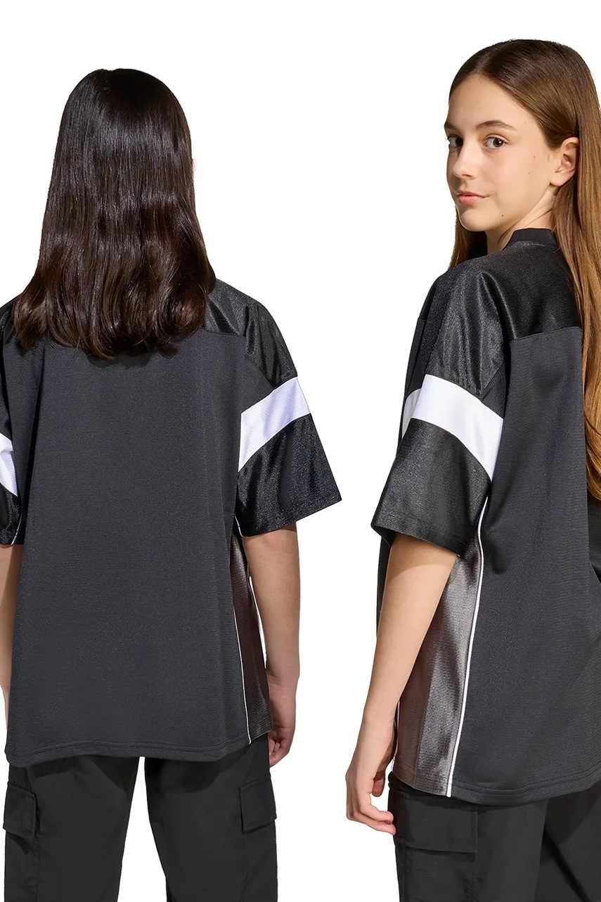 Детская футболка adidas Originals цвет чёрный узор JX3880