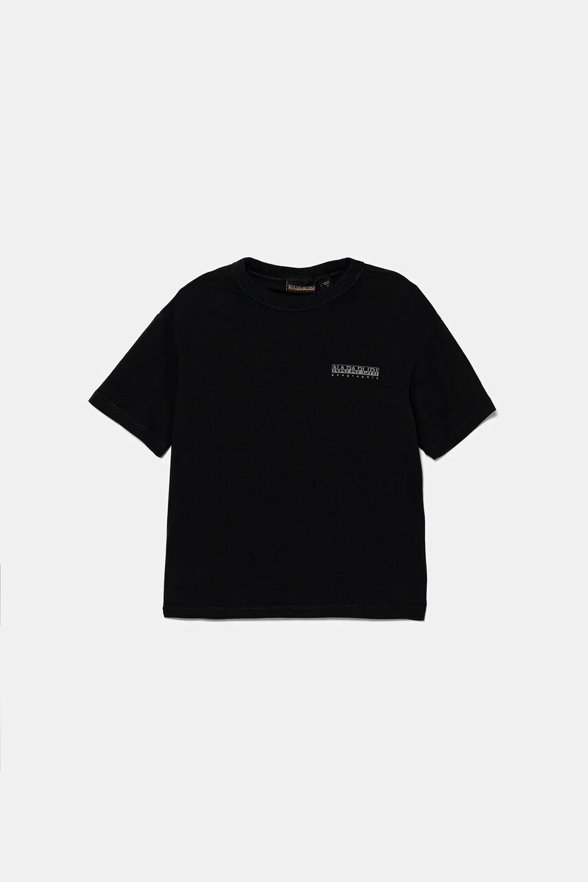 Napapijri tricou din bumbac S-AHR culoarea bleumarin, cu imprimeu, NP0A88ZO9411