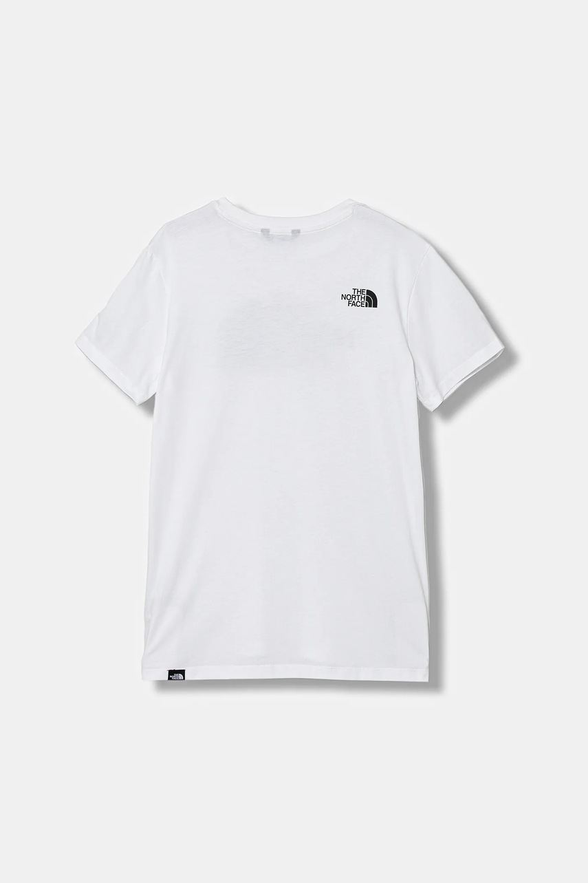 Дитяча футболка The North Face TEEN EASY REGULAR SS TEE колір білий з принтом NF0A8EHGFN41
