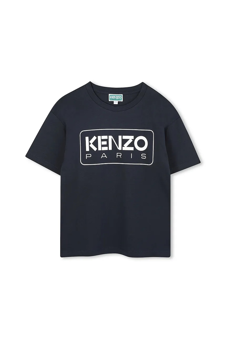 Kenzo Kids tricou de bumbac pentru copii culoarea bleumarin, cu imprimeu, K61494