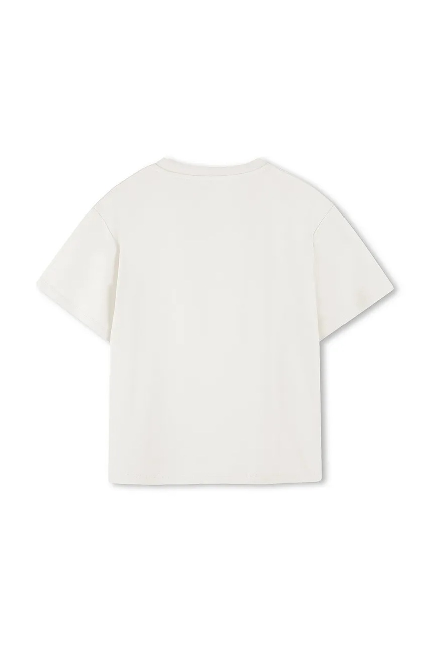 Детская хлопковая футболка Kenzo Kids цвет белый с принтом K61505 Детская хлопковая футболка Kenzo Kids цвет белый с принтом K61505