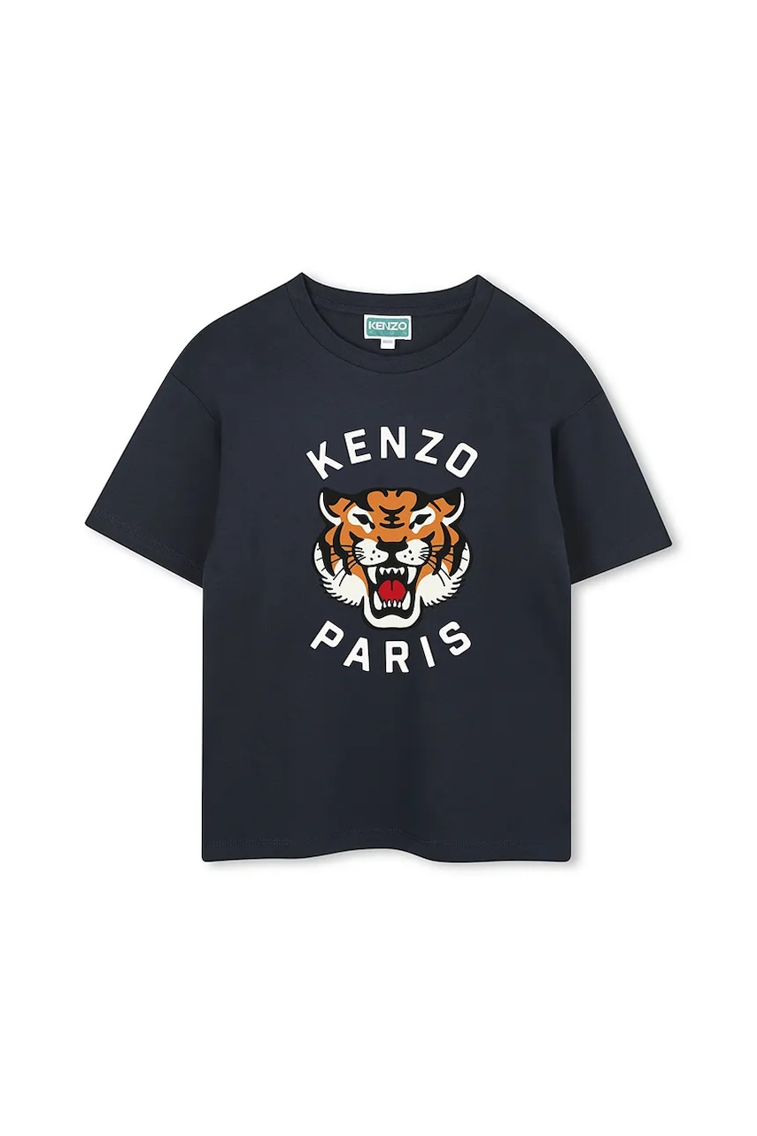 Kenzo Kids tricou de bumbac pentru copii culoarea bleumarin, cu imprimeu, K61505