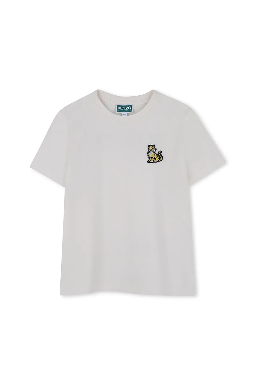 Levně Dětské bavlněné tričko Kenzo Kids bílá barva, s potiskem, K61506