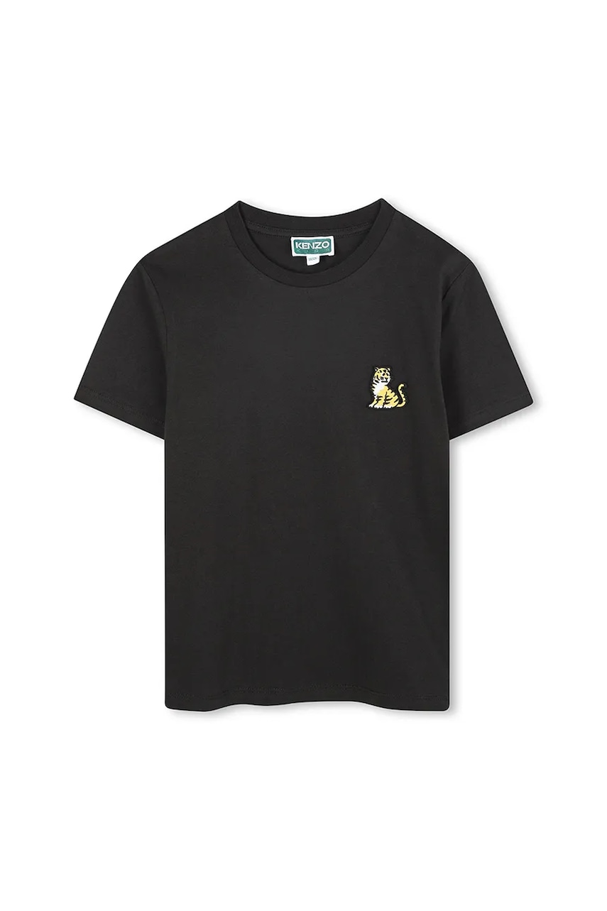 Kenzo Kids tricou de bumbac pentru copii culoarea negru, cu imprimeu, K61506