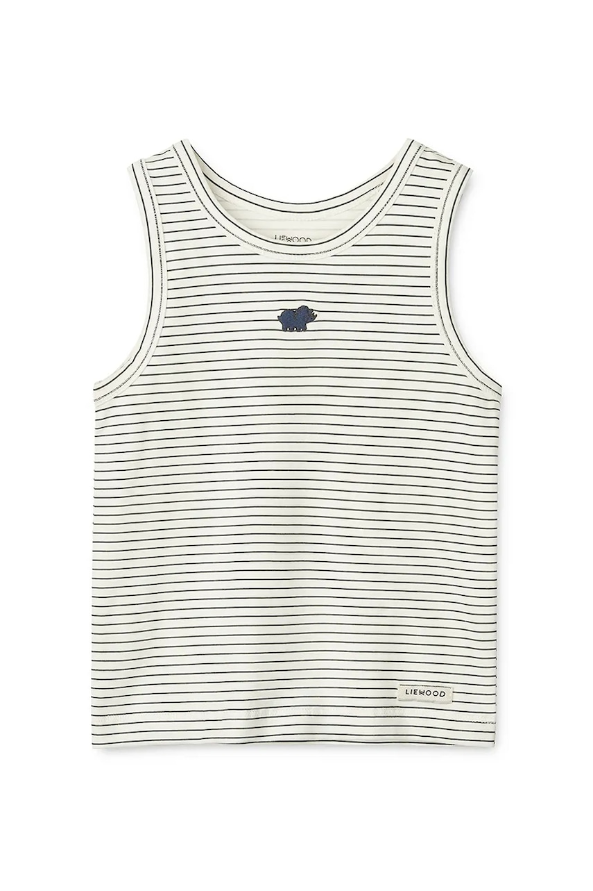 Детский топ с хлопком Liewood Faris Printed Tank Top 2-pack 2 шт цвет бежевый узор LW20285 Детский топ с хлопком Liewood Faris Printed Tank Top 2-pack 2 шт цвет бежевый узор LW20285