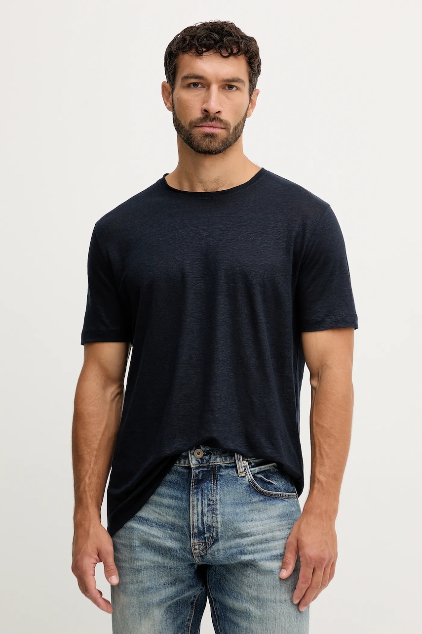 BOSS tricou de in BECKHAM X BOSS culoarea bleumarin, uni, 50552243