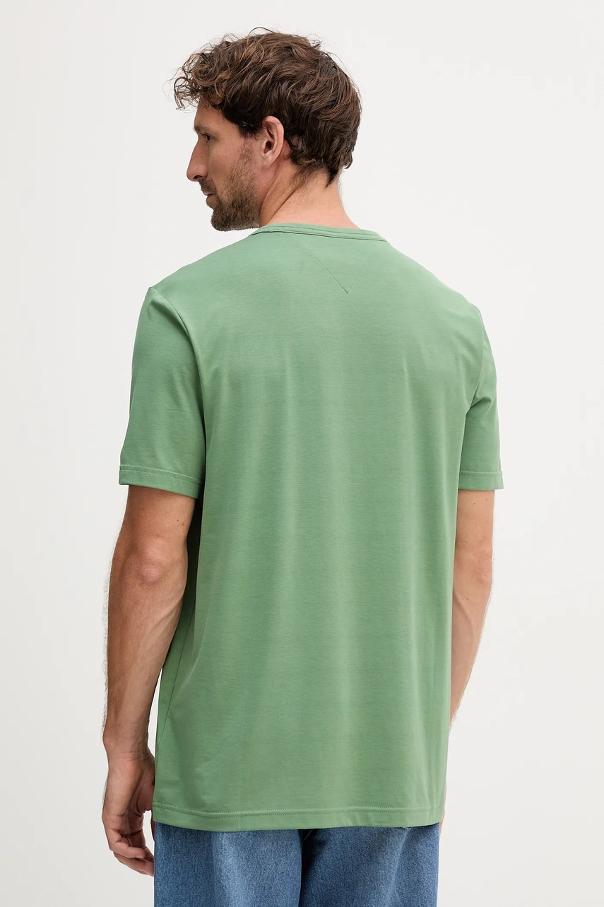 Футболка Tommy Hilfiger цвет зелёный однотонная MW0MW37313