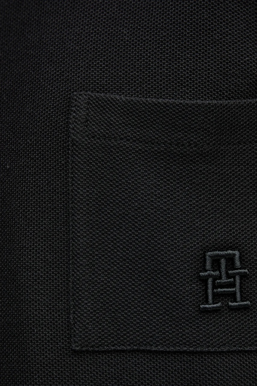 Βαμβακερό μπλουζάκι Tommy Hilfiger ανδρικό, χρώμα: μαύρο, MW0MW39365 φωτογραφία