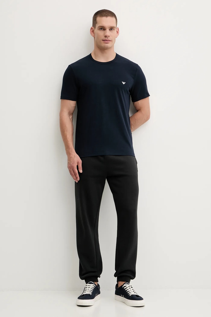 Футболка Emporio Armani Underwear 2 шт цвет синий однотонная EM000391 AF14132