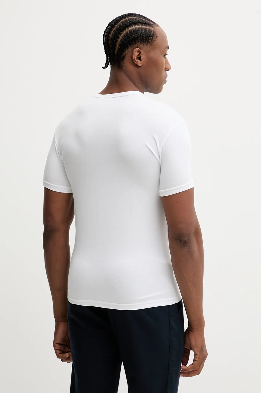 Футболка лаунж Emporio Armani Underwear 2 шт цвет белый с принтом EM001849 AF14131