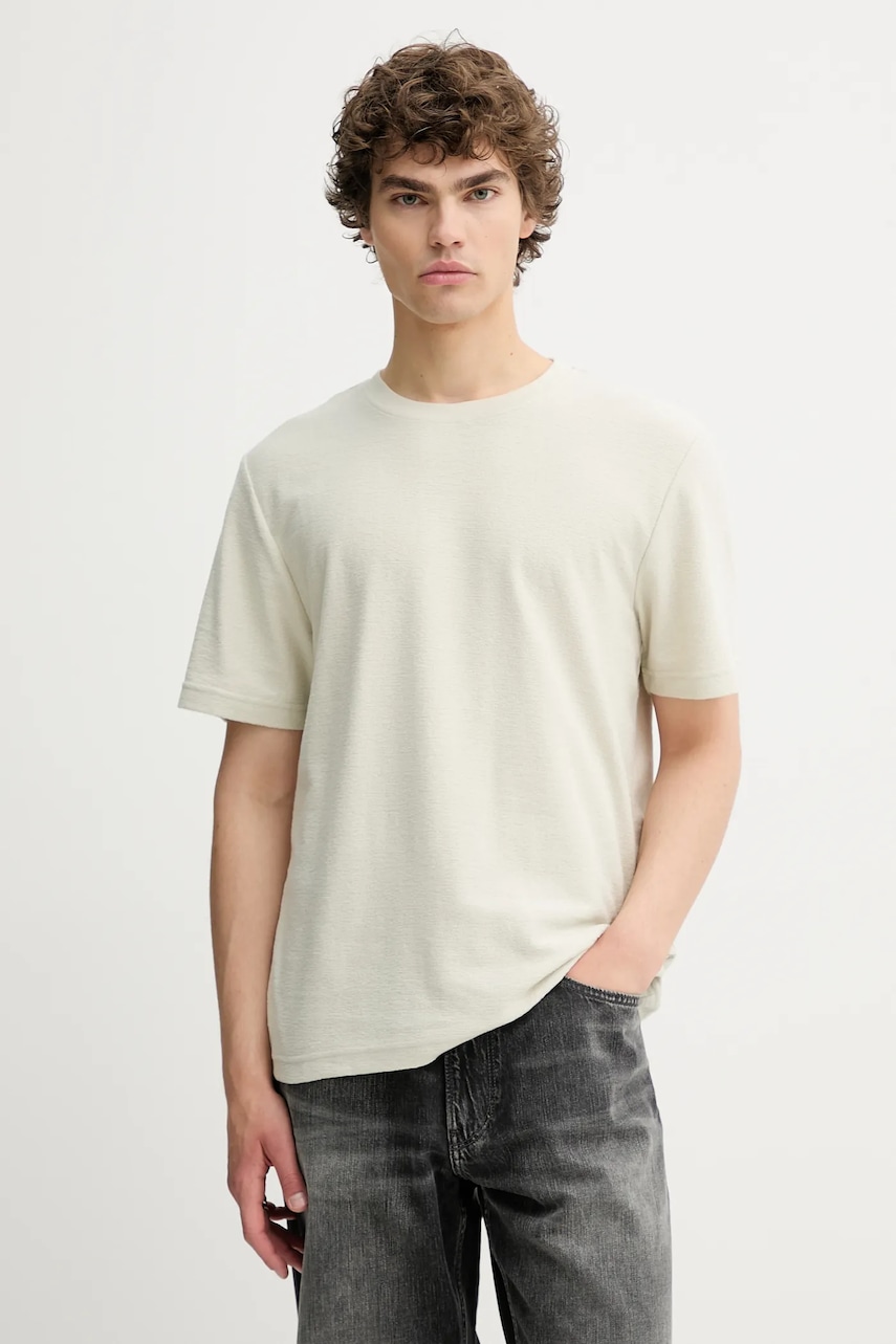 Samsoe Samsoe tricou ODIN culoarea bej, uni, M22200041
