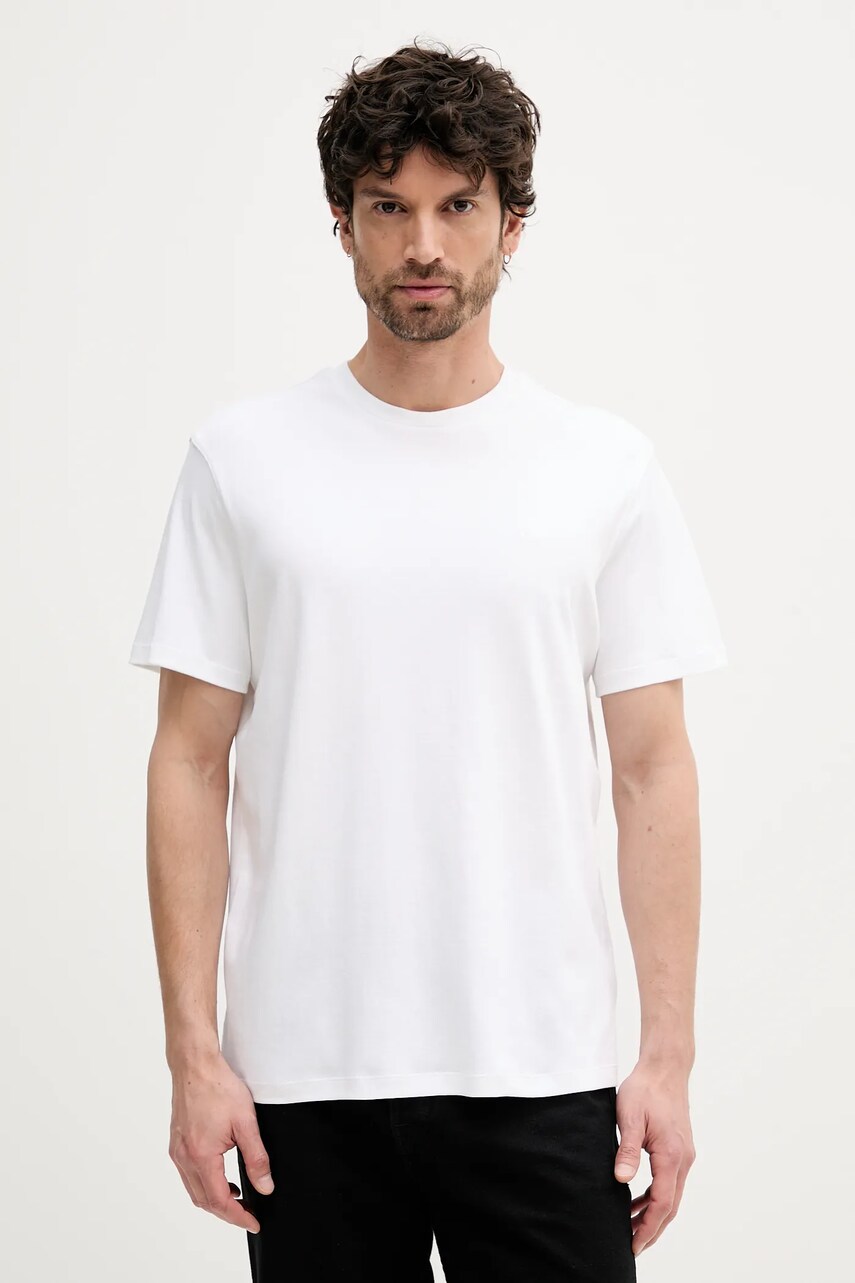Levně Bavlněné tričko Calvin Klein pánské, bílá barva, LV04LB275G
