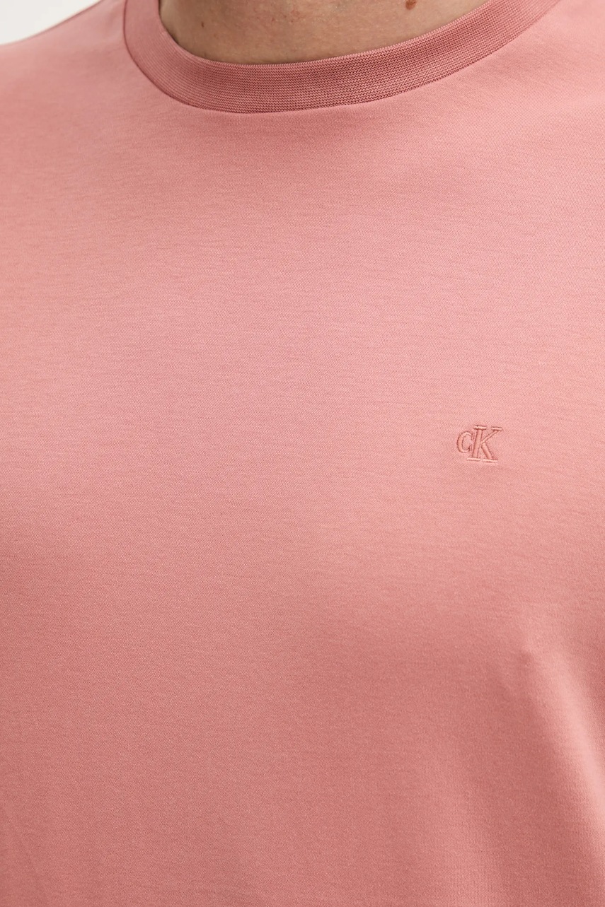 Βαμβακερό μπλουζάκι Calvin Klein ανδρικό, χρώμα: πορτοκαλί, LV04LB275G φωτογραφία