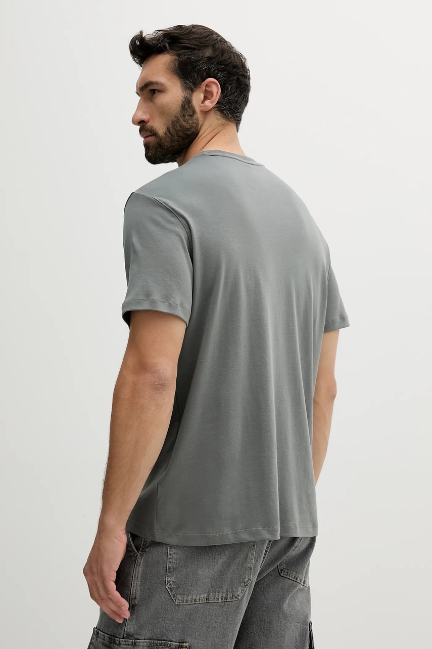 Хлопковая футболка Calvin Klein цвет серый однотонная LV04LB275G