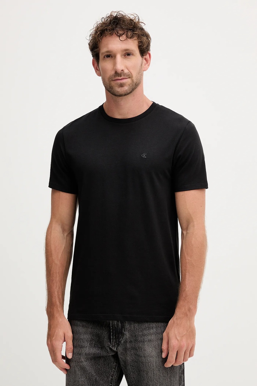 Levně Tričko Calvin Klein pánské, černá barva, LV04LC240G