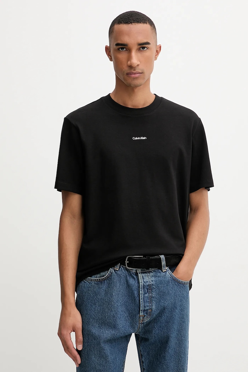 Levně Tričko Calvin Klein pánské, černá barva, LV04LC241G