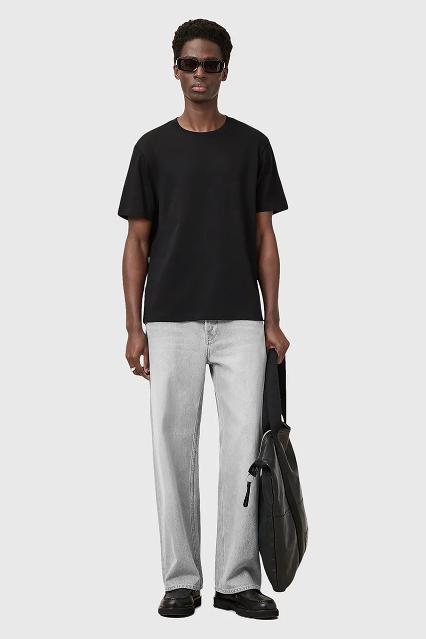 Μπλουζάκι AllSaints SLATER χρώμα: μαύρο, M009JC φωτογραφία