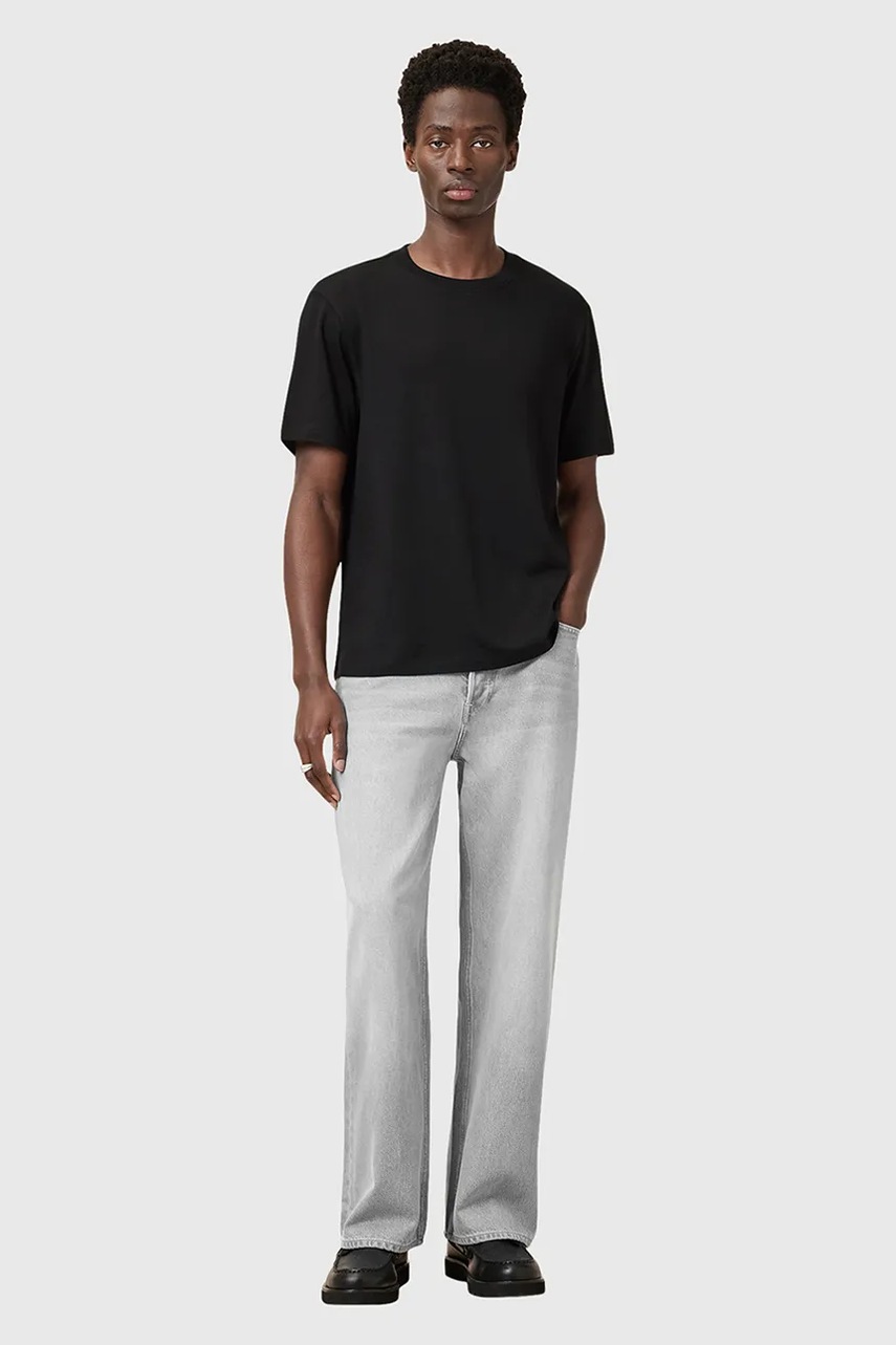 Μπλουζάκι AllSaints SLATER χρώμα: μαύρο, M009JC φωτογραφία