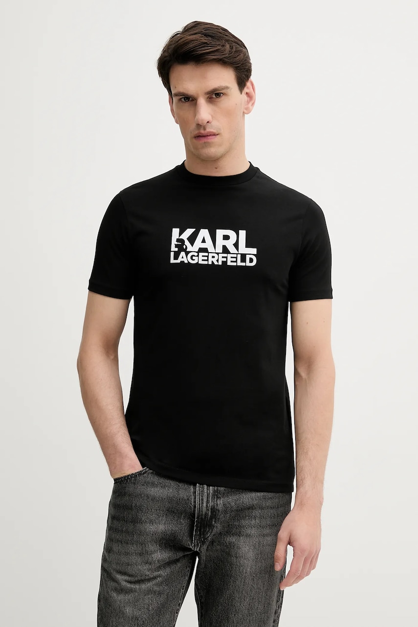 Karl Lagerfeld tricou culoarea negru, cu imprimeu, 553235.755087
