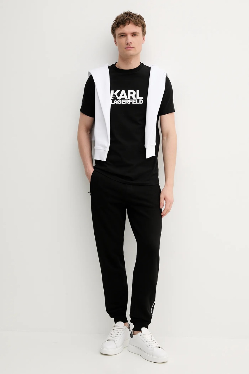 Футболка Karl Lagerfeld цвет чёрный с принтом 553235.755087