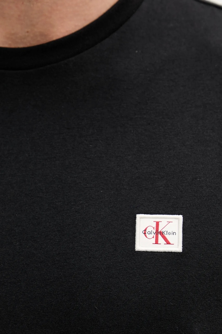 Βαμβακερό μπλουζάκι Calvin Klein Jeans ανδρικό, χρώμα: μαύρο, LV04RC272G φωτογραφία