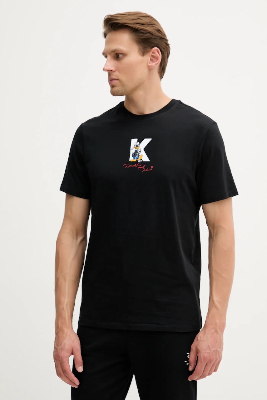 Karl Lagerfeld tricou din bumbac DISNEY culoarea negru, cu imprimeu, 553270.755099