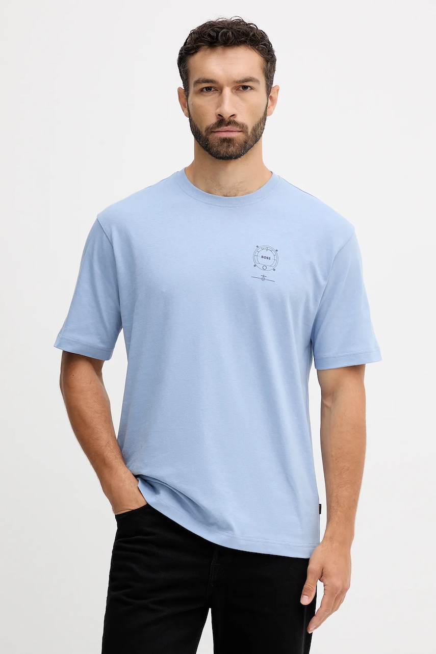 BOSS Orange tricou din bumbac cu imprimeu, 50546370