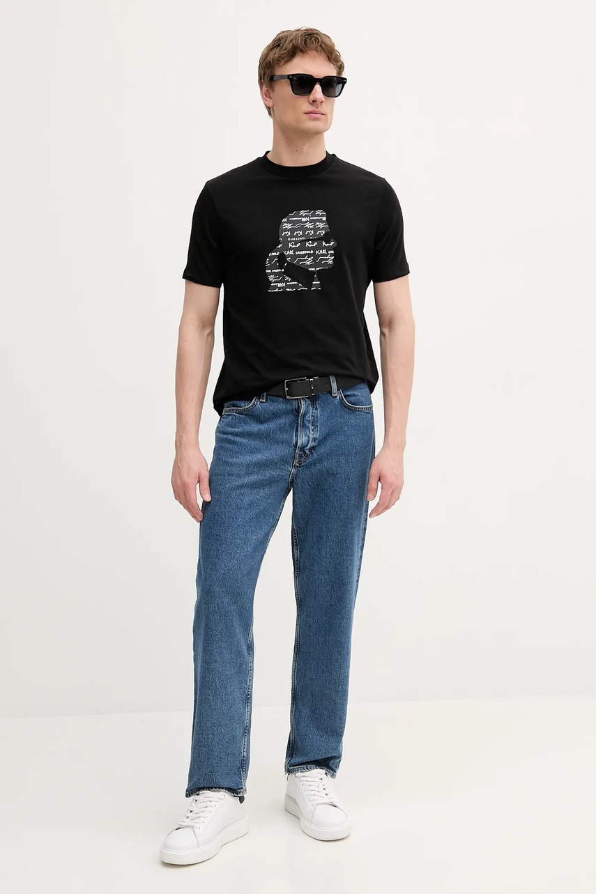 Футболка Karl Lagerfeld цвет чёрный с принтом 553235.755042