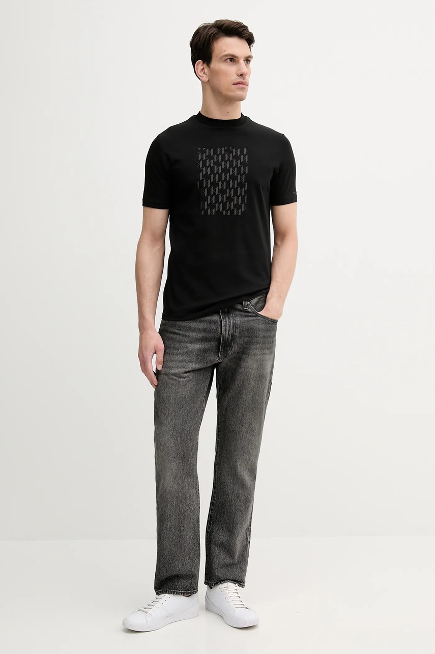 Футболка Karl Lagerfeld цвет чёрный с принтом 553235.755037