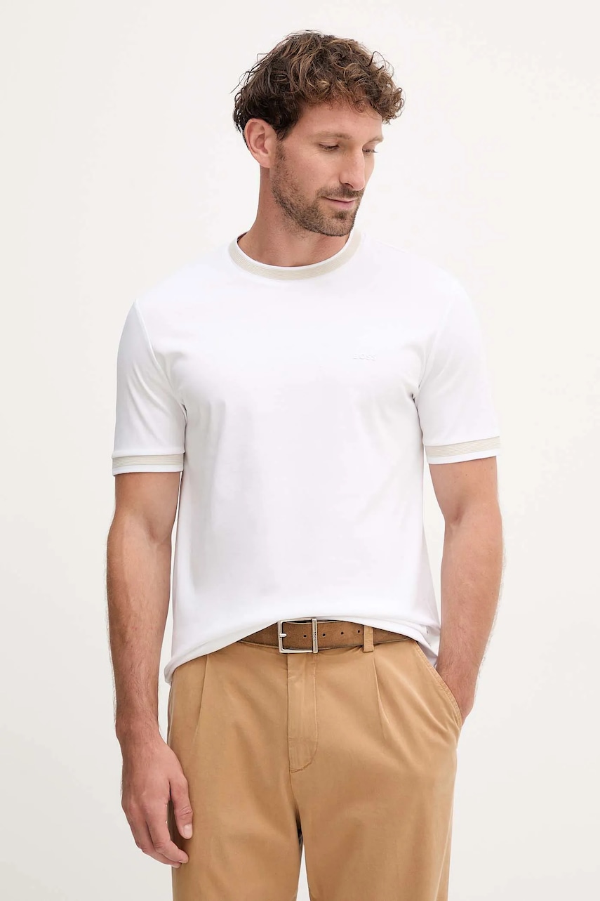 BOSS tricou din bumbac culoarea negru, uni, 50543858