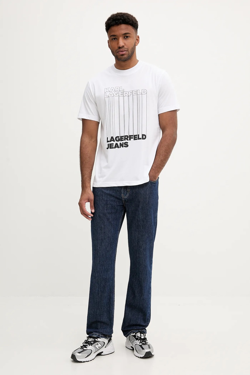 Футболка Karl Lagerfeld Jeans цвет белый с принтом A3M17002