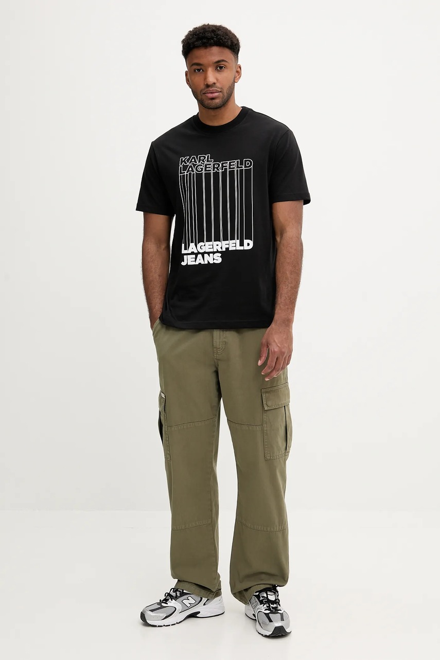 Футболка Karl Lagerfeld Jeans цвет чёрный с принтом A3M17002
