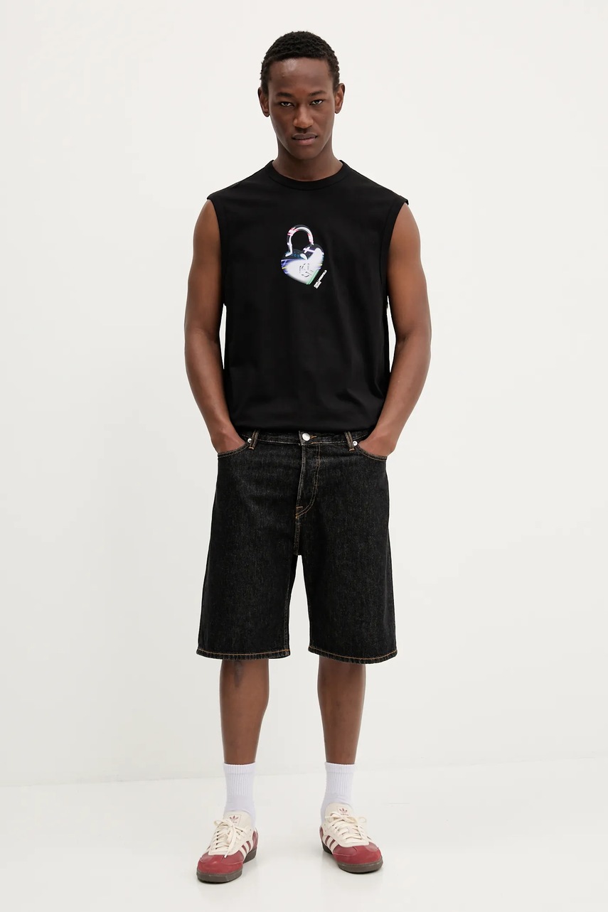 Хлопковая футболка Karl Lagerfeld Jeans цвет чёрный A3M17026