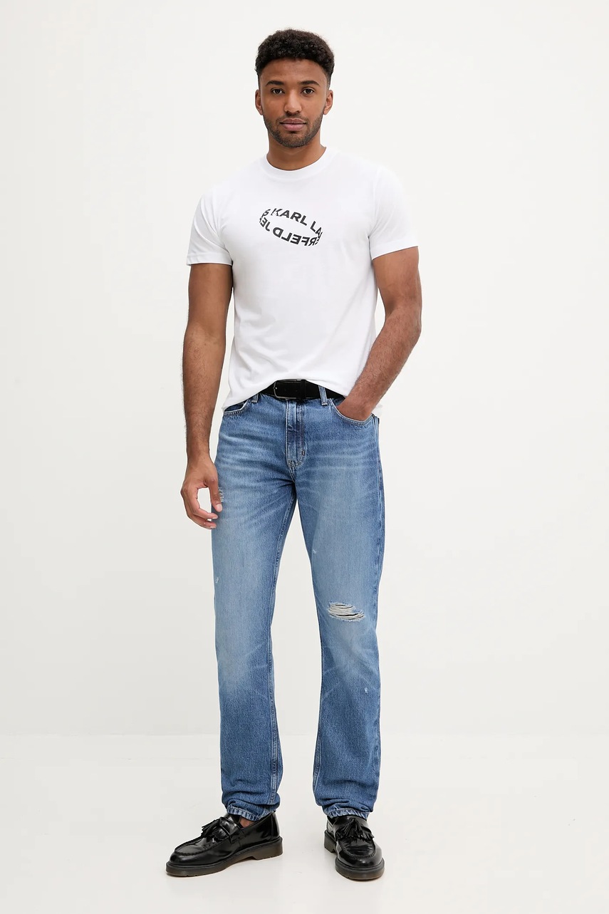 Футболка Karl Lagerfeld Jeans цвет белый с принтом A3M17037