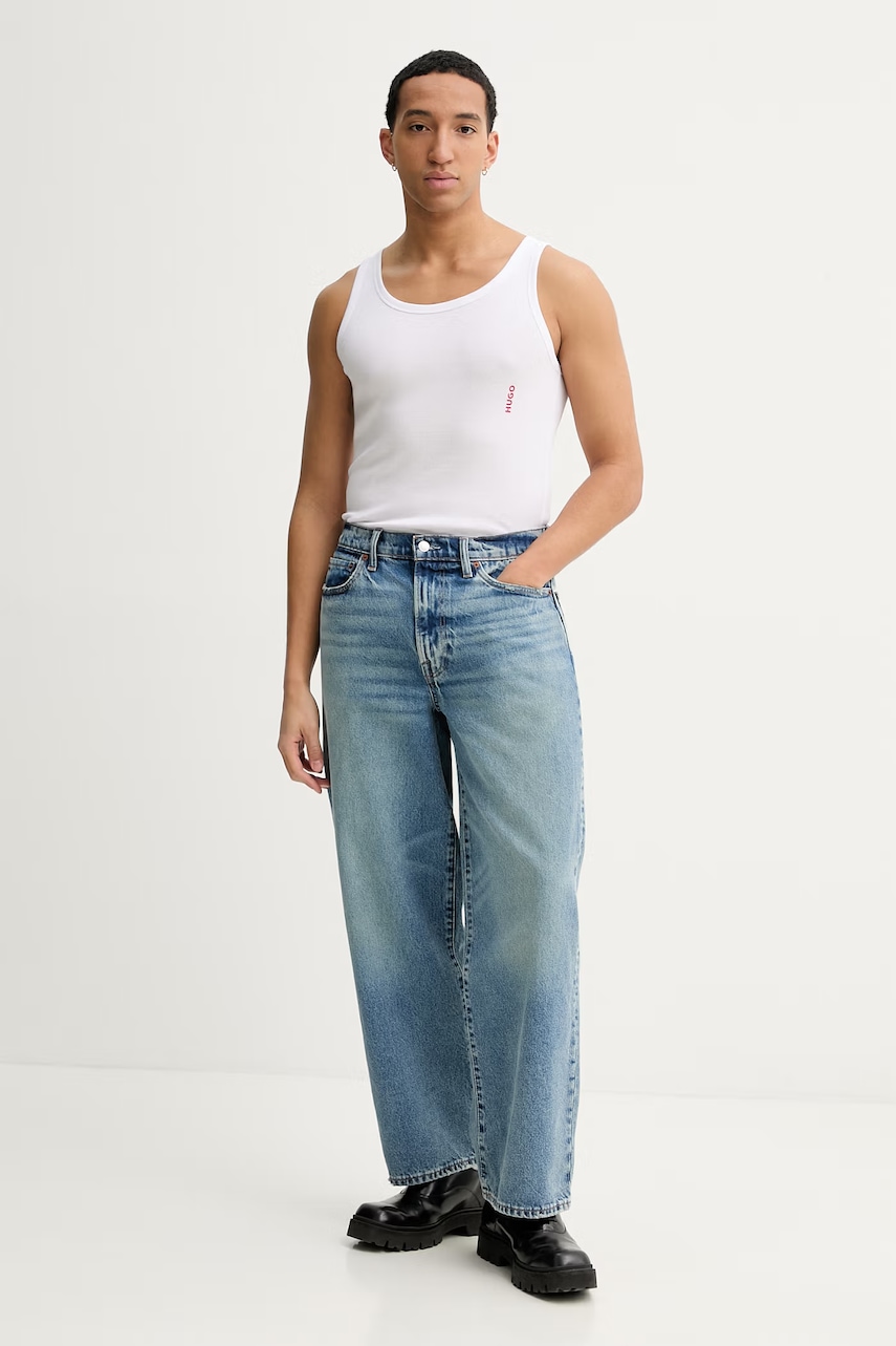 Bavlněné tričko HUGO 3-pack