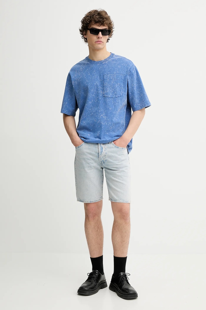 Хлопковая футболка G-Star цвет фиолетовый однотонная D26031-C756