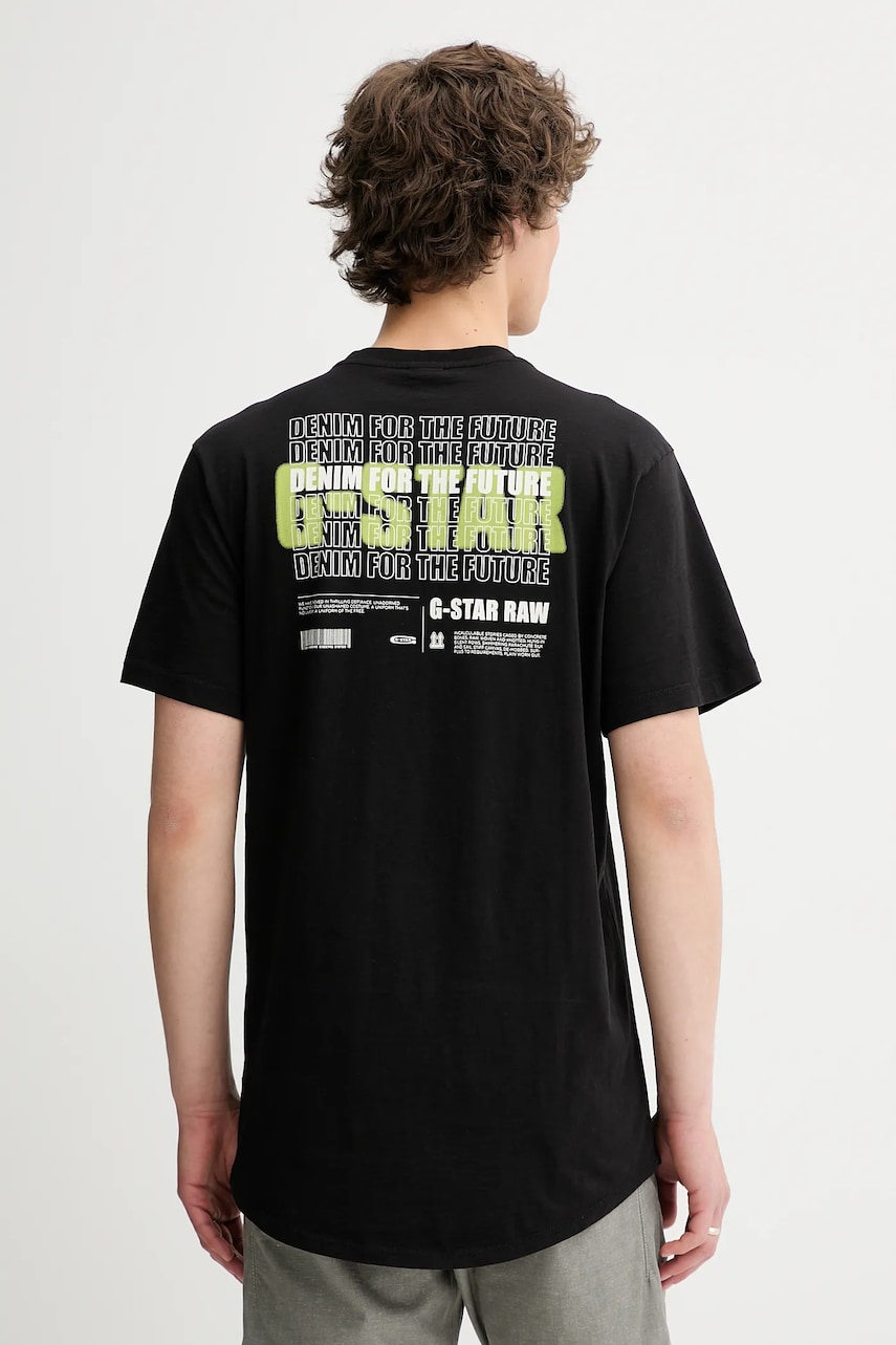 G-Star tricou din bumbac culoarea negru, uni, D26043-C372
