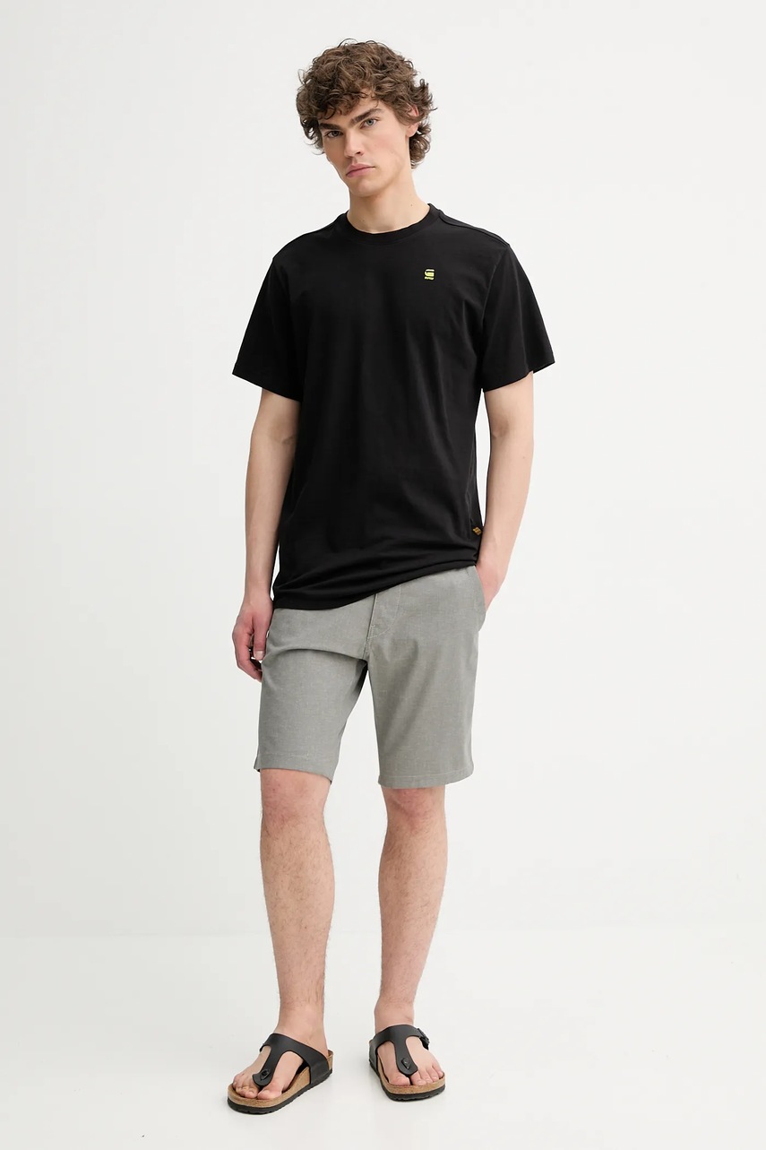 Хлопковая футболка G-Star цвет чёрный однотонная D26043-C372