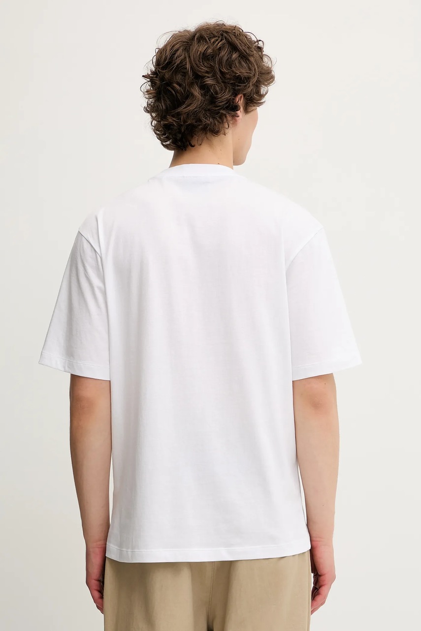 Βαμβακερό μπλουζάκι Hugo Blue ανδρικό, χρώμα: άσπρο, 50543485 φωτογραφία