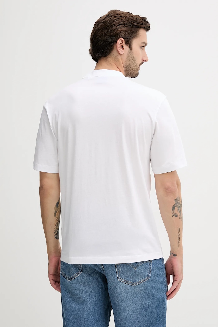 Βαμβακερό μπλουζάκι Hugo Blue ανδρικό, χρώμα: άσπρο, 50543493 φωτογραφία