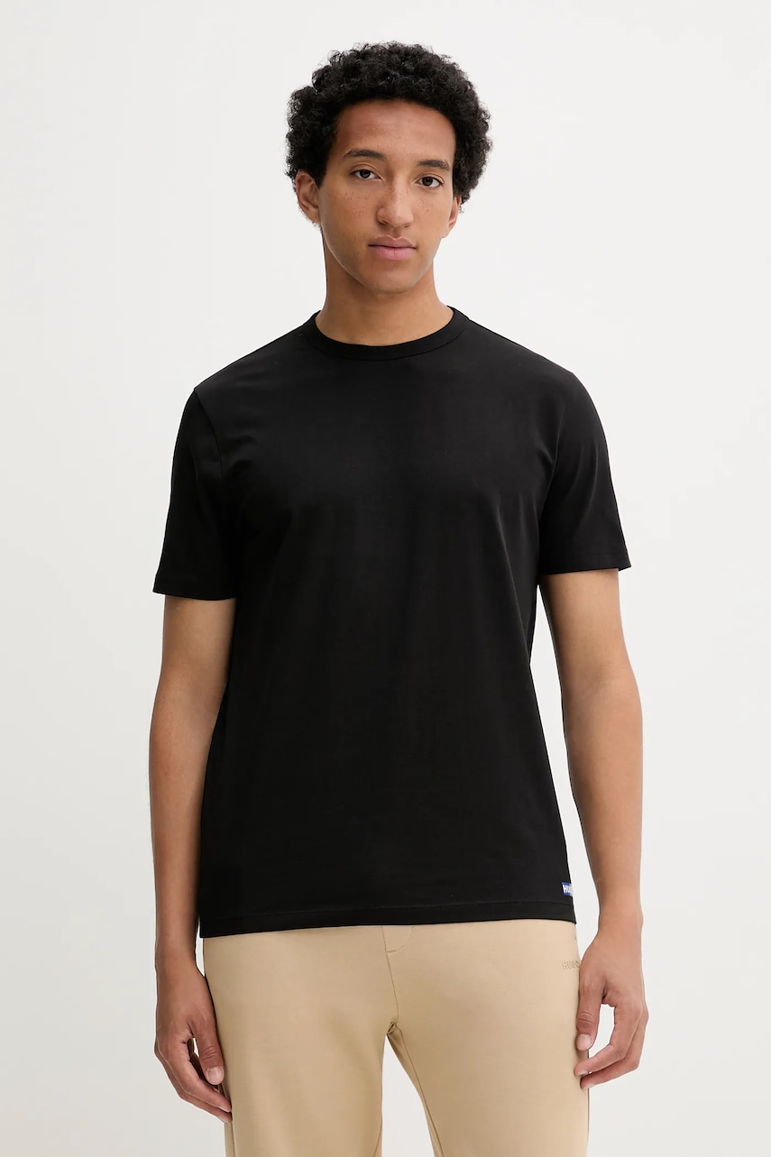 Hugo Blue tricou 2-pack culoarea negru, uni, 50546933