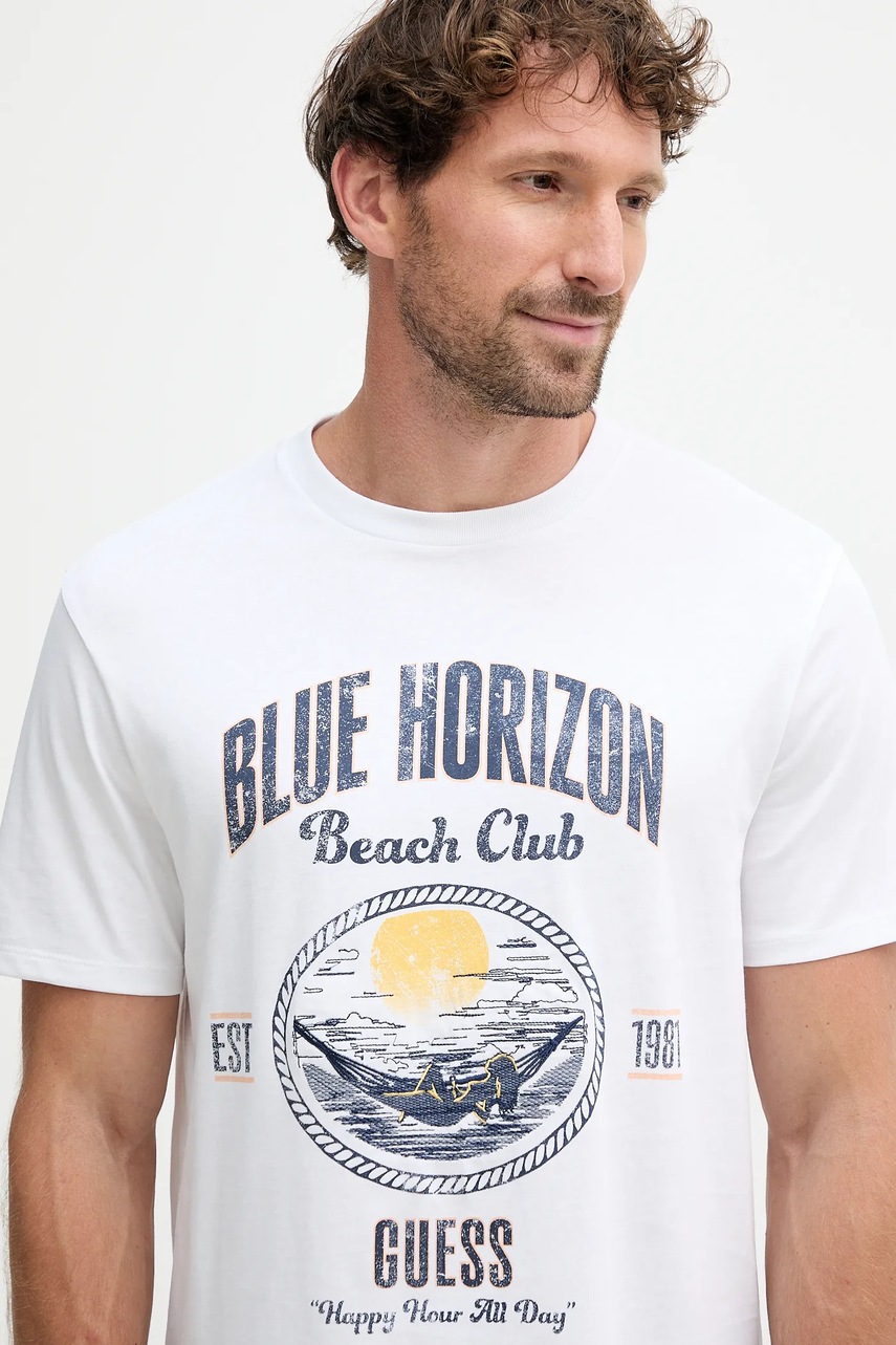 Βαμβακερό μπλουζάκι Guess φωτογραφία