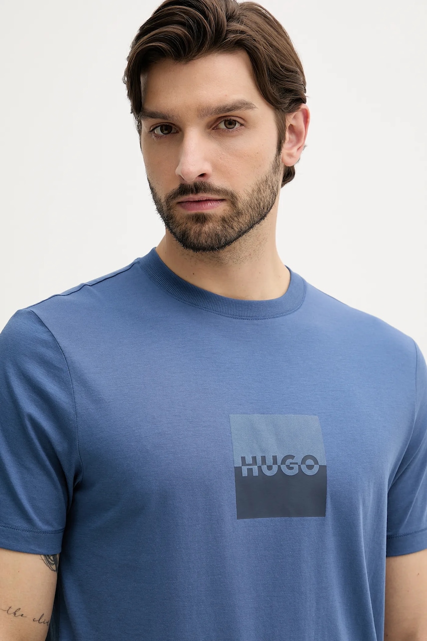 Bavlněné tričko HUGO Dusplit